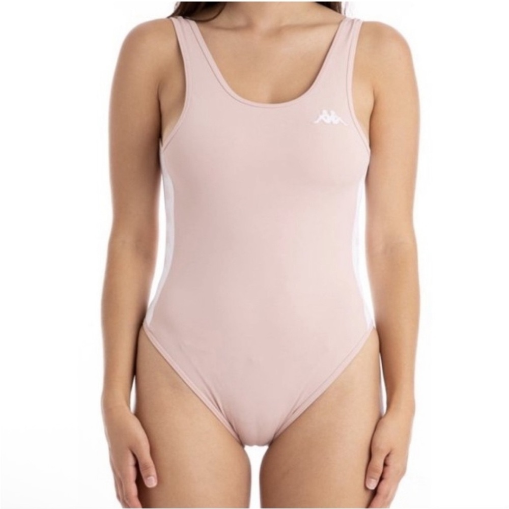 ☀️ Kappa Pink and White 222 Banda Auber Bodysuit